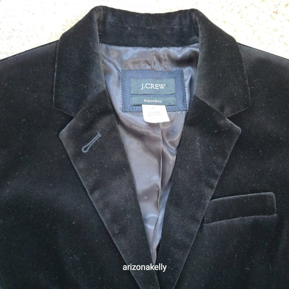 NWOT J. Crew Velvet Schoolboy Blazer Black Size 2 - Picture 12 of 12